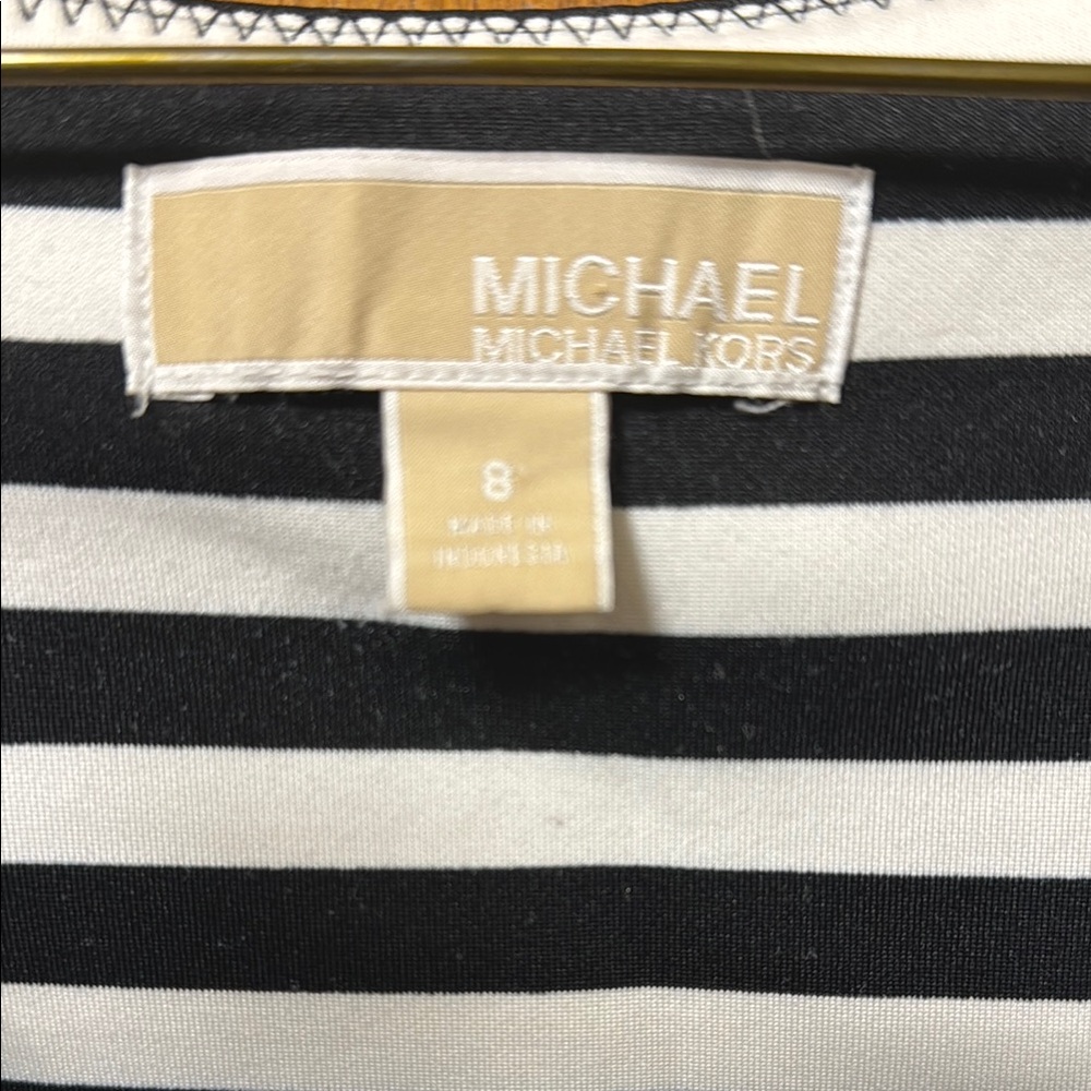Michael Kors Black and White Sheath Midi - Picture 2 of 8
